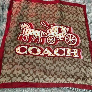 Coach C5101 Pop Floral Print Silk Bandana Scarf 23" x 23"